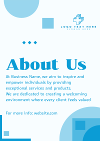 About Us Introductory Poster Design