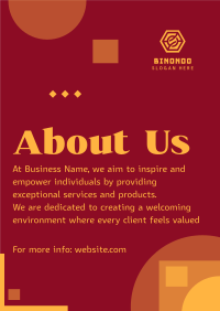 About Us Introductory Poster Image Preview