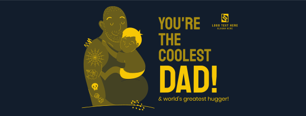 Coolest Dad Facebook Cover Design Image Preview