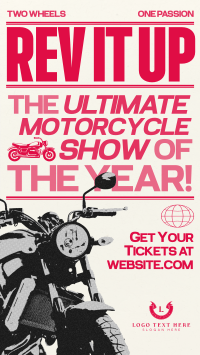 Modern Nostalgia Motorcycle Show YouTube Short Design