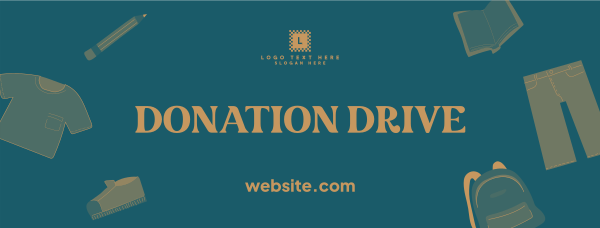 Donation Drive Facebook Cover Design Image Preview