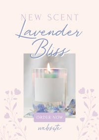Lavender Bliss Candle Poster Design