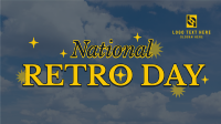 National Retro Day Clouds Video Image Preview