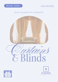 High Quality Curtains & Blinds Flyer Image Preview