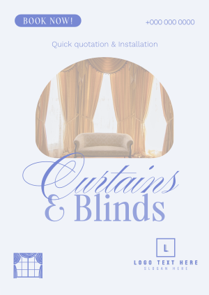High Quality Curtains & Blinds Flyer Image Preview