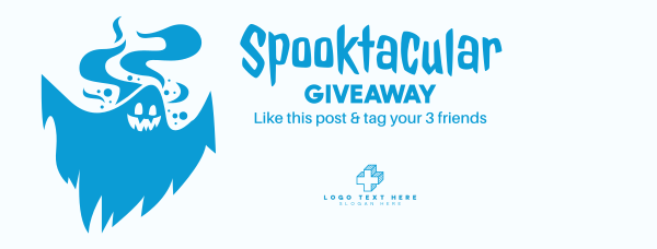 Spooky Ghost Giveaway Facebook Cover Design Image Preview