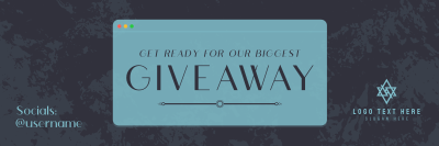 Elegant Sleek Giveaway Twitter header (cover) Image Preview