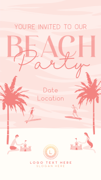 It's a Beachy Party TikTok Video Design