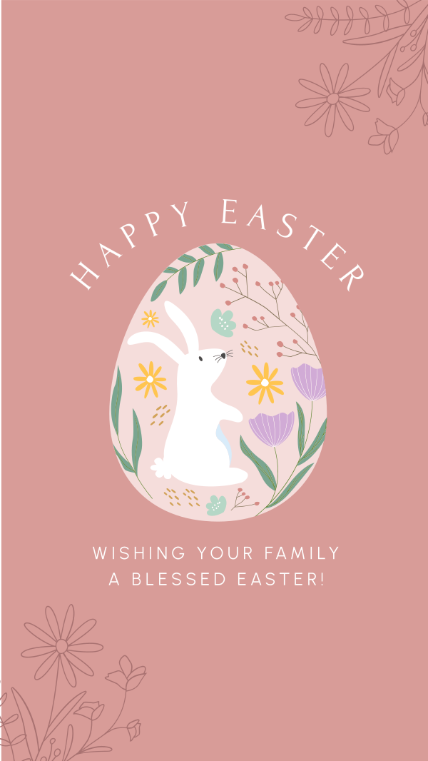 Decorative Easter Egg Instagram Story Design Image Preview