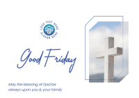 Good Friday Cross Postcard Design