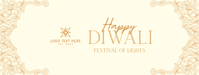 Elegant Diwali Frame Facebook cover Image Preview