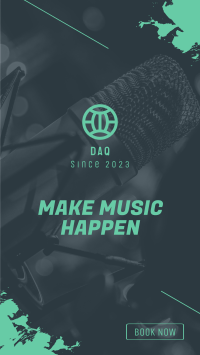 Music Studio Mic Facebook Story Design