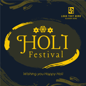 Brush Holi Festival Instagram post Image Preview