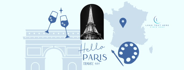 Paris Holiday Travel  Facebook Cover Design Image Preview