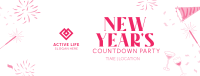 New Year Sparklers Countdown Facebook cover Image Preview