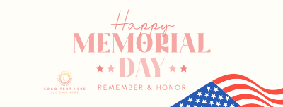 In Honor of Memorial Day Facebook cover Image Preview