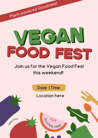 Blocky Vegan Food Fest Poster Preview