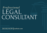 Professional Legal Consultant Postcard Image Preview