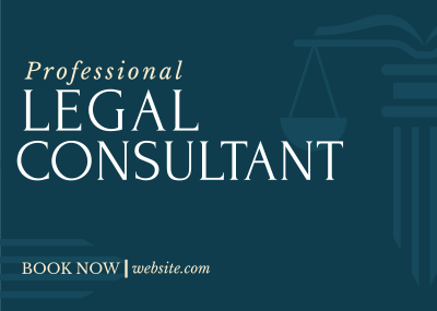 Professional Legal Consultant Postcard Image Preview