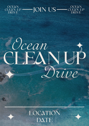 Y2K Ocean Clean Up Flyer Image Preview