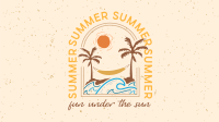 Summer Beach Badge Video Image Preview