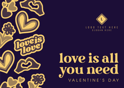 Valentine Love Postcard Image Preview