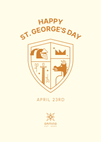 St. George's Day Shield Poster Design