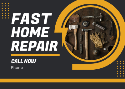 Fast Home Repair Postcard Image Preview