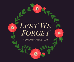 Geometric Poppy Remembrance Day Facebook post Image Preview