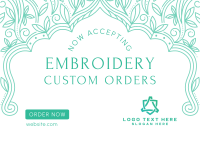 Custom Embroidery Postcard Design