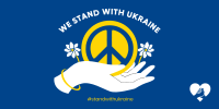 Ukraine Peace Hand Twitter Post Design