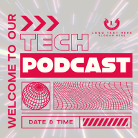 Futuristic Tech Podcast Instagram Post Design