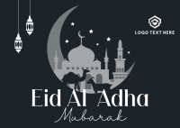 Blessed Eid Al Adha Postcard Design