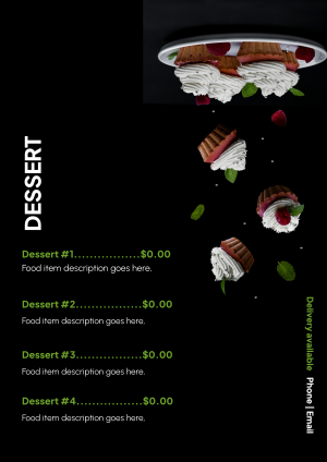 Dessert Menu Image Preview