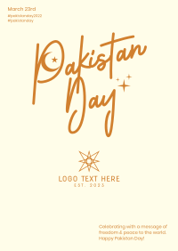 Pakistan Day Moon Poster Image Preview