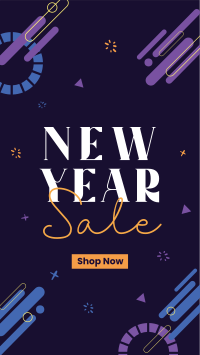 New Year Blob Sale Facebook Story Design