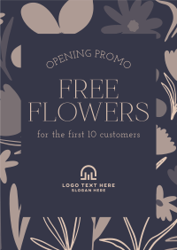 Free Flowers For You! Flyer Design