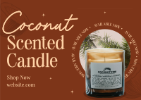 Coconut Scented Candle Postcard Image Preview