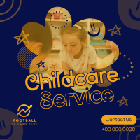 Doodle Childcare Service Linkedin Post Design