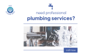 Professional Plumbing Services Facebook Event Cover Design