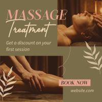 Relaxing Massage Treatment Instagram Post Design
