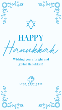 Hanukkah Floral Border TikTok Video Preview