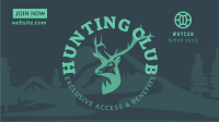Hunting Club Deer Facebook Event Cover Design