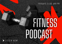 Modern Fitness Podcast Postcard Design