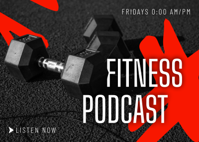 Modern Fitness Podcast Postcard Image Preview