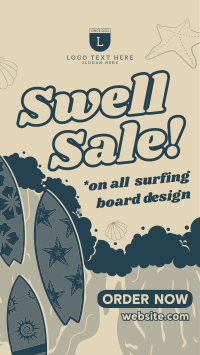 Surf Shop Sale YouTube Short Design