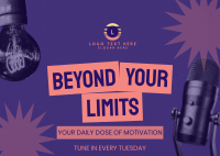 Beyond Your Limits Podcast Postcard Design