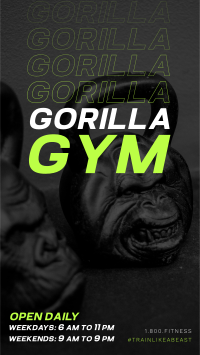 Gorilla Gym Instagram Story Design