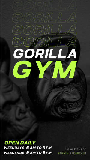 Gorilla Gym Instagram story Image Preview
