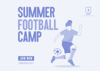 Football Summer Training Postcard Design